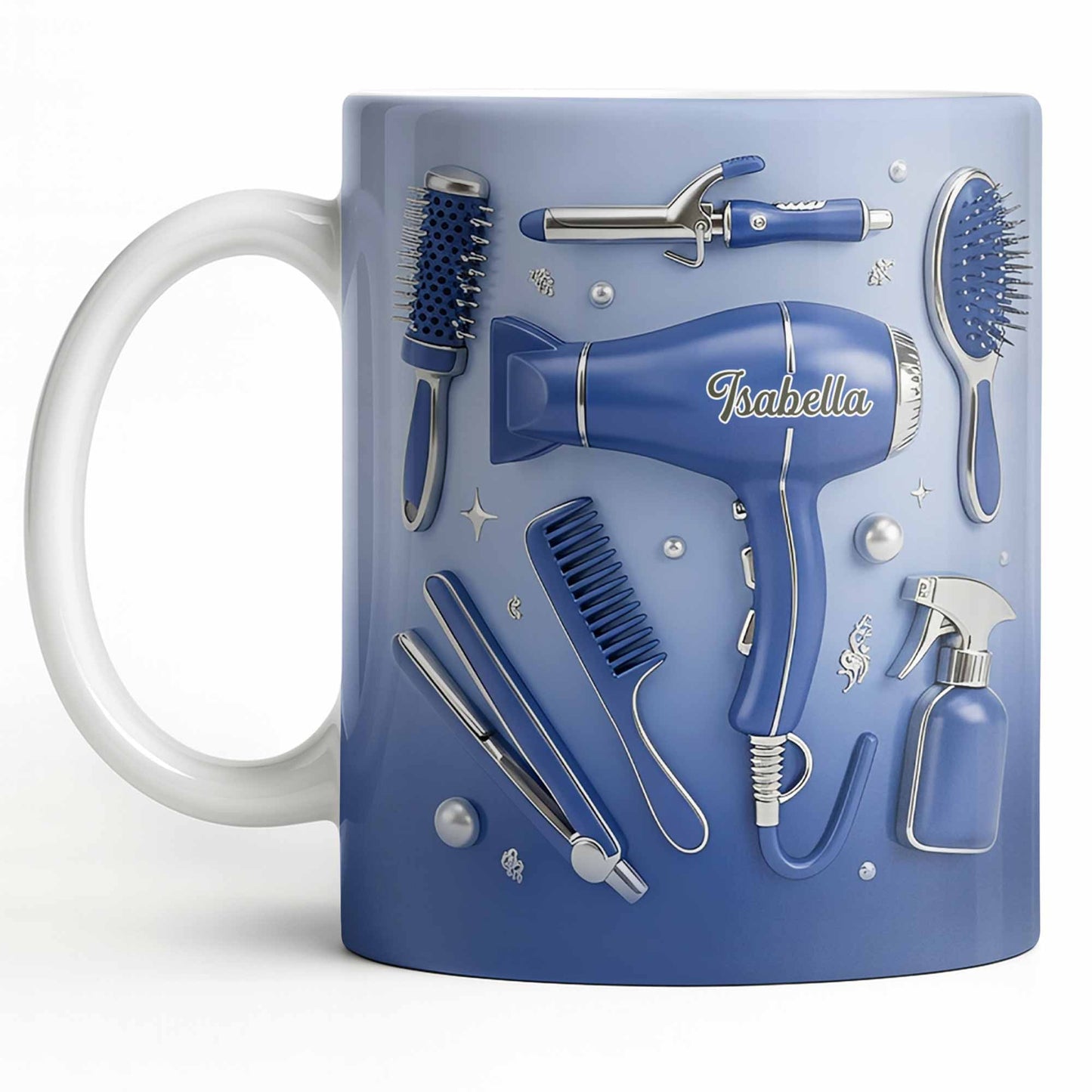 A Hair Stylist Creates Beauty Hair Dryer And Salon Tools - Personalized Custom Coffee Mug - JBS252_MG