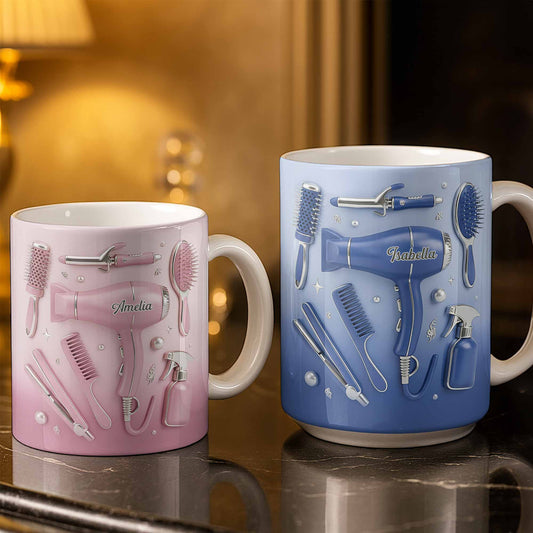 A Hair Stylist Creates Beauty Hair Dryer And Salon Tools - Personalized Custom Coffee Mug - JBS252_MG