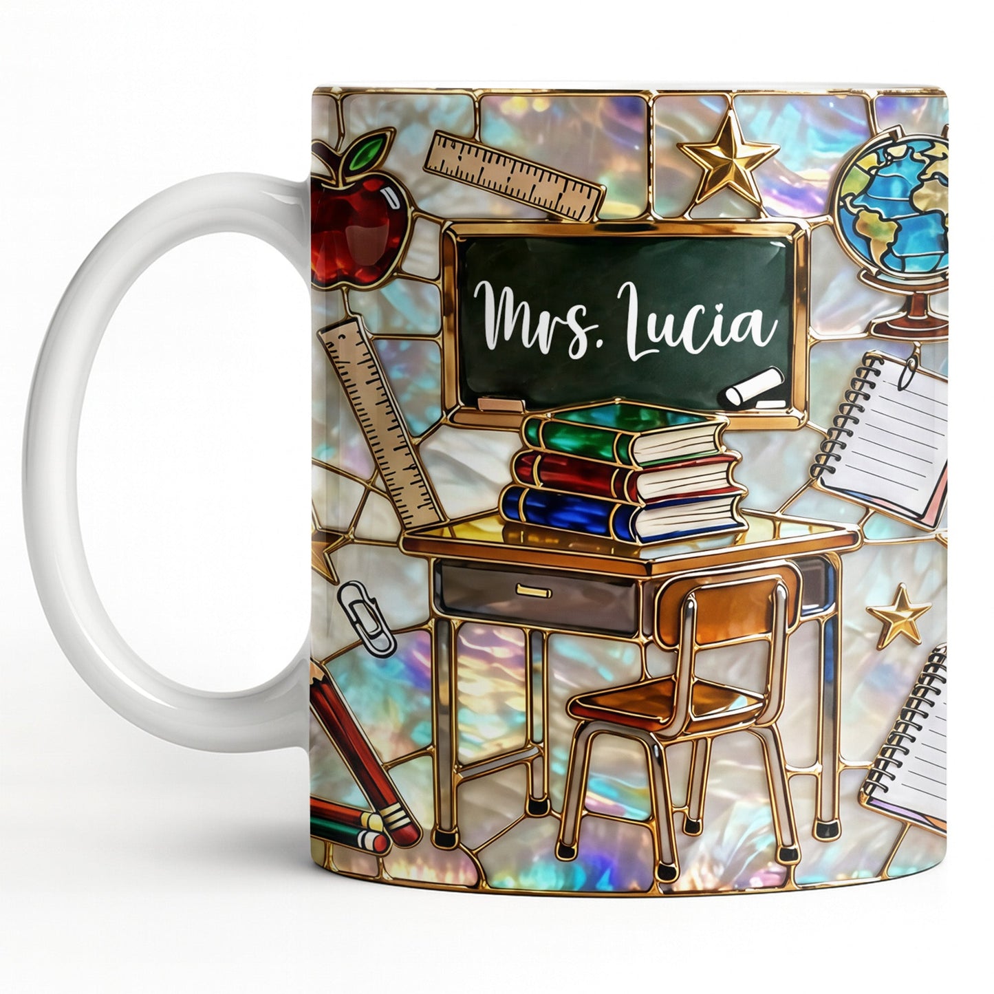 Celebrate Your Favorite Teacher With Classroom Essentials - Personalized Custom Coffee Mug - TEACH070_MG