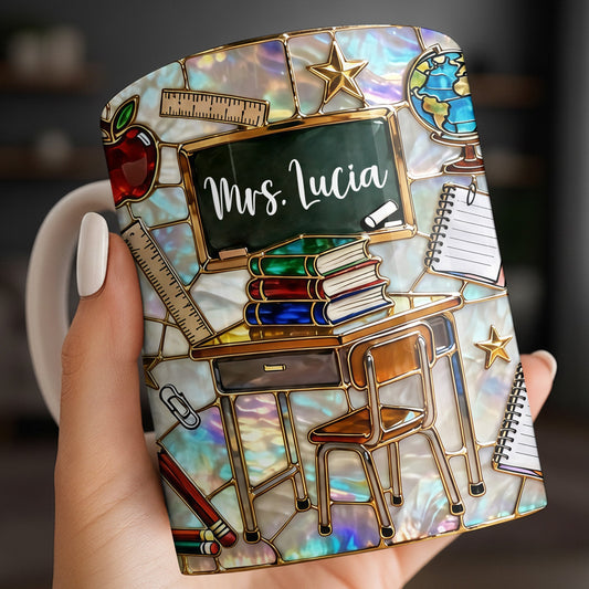 Celebrate Your Favorite Teacher With Classroom Essentials - Personalized Custom Coffee Mug - TEACH070_MG