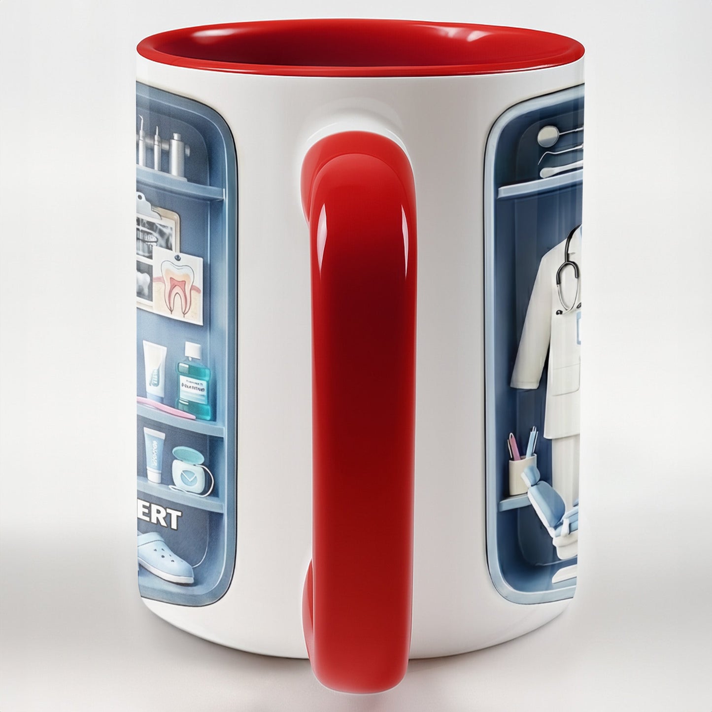 Doctor Of Dental Medicine Teeth And Medical Tools Design - Personalized Custom Accent Mug - DOC094_AMUG
