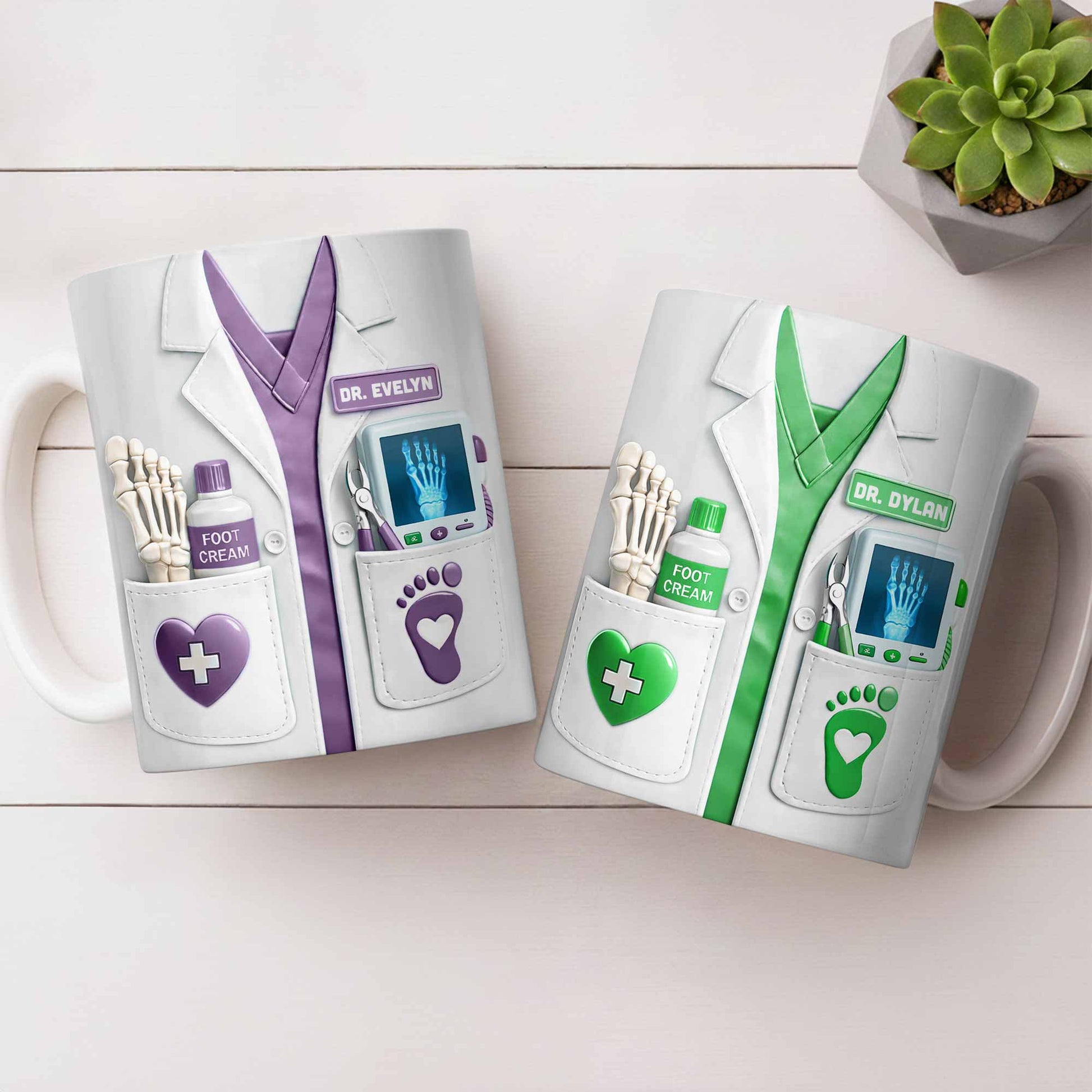 Dr. Lucia Foot Cream Doctor's Coat Mug - Personalized Custom Coffee Mug - DOC102_MG