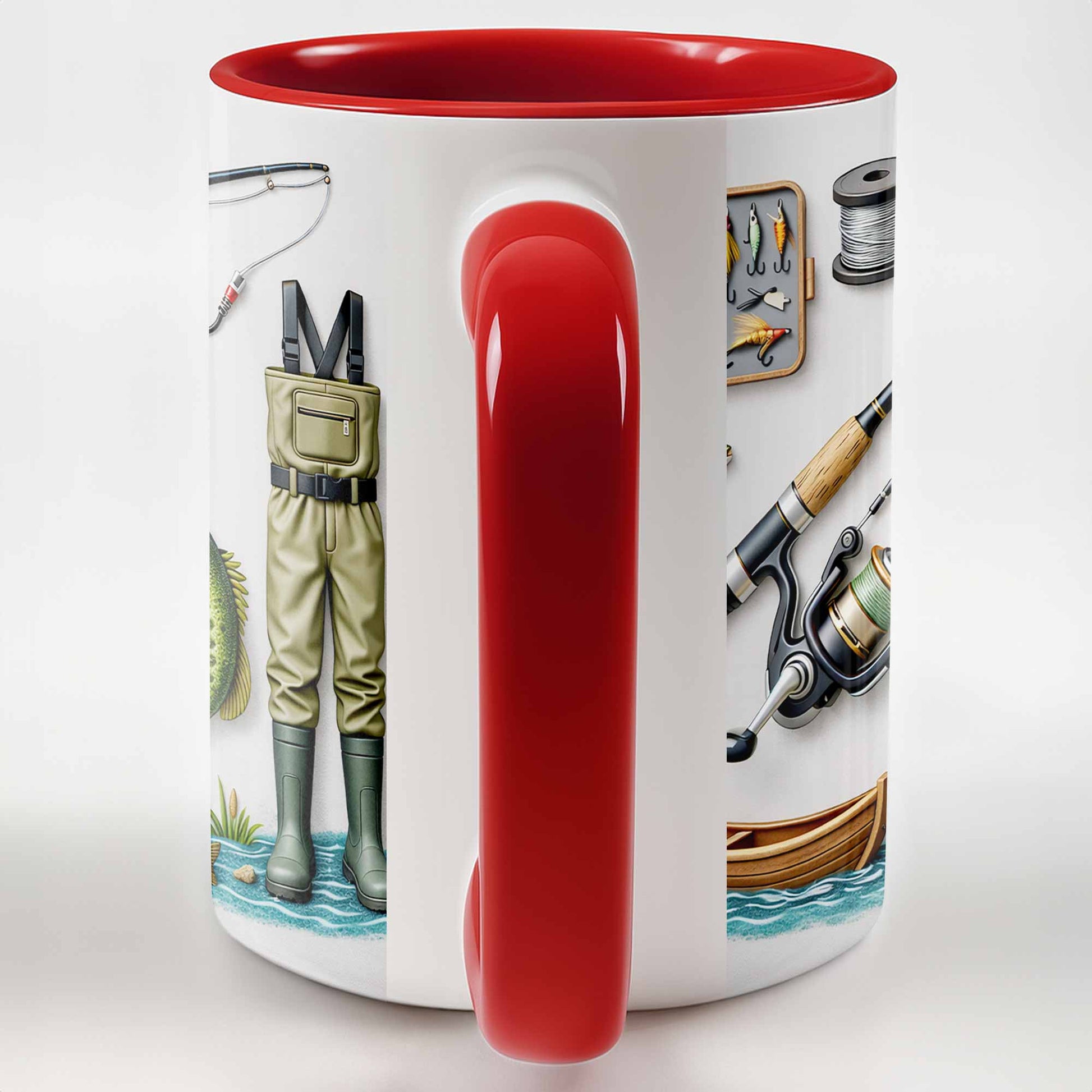 Life Is Better At The Lake Fishing Rod And Bass Fish - Personalized Custom Accent Mug - FISH009_AMUG