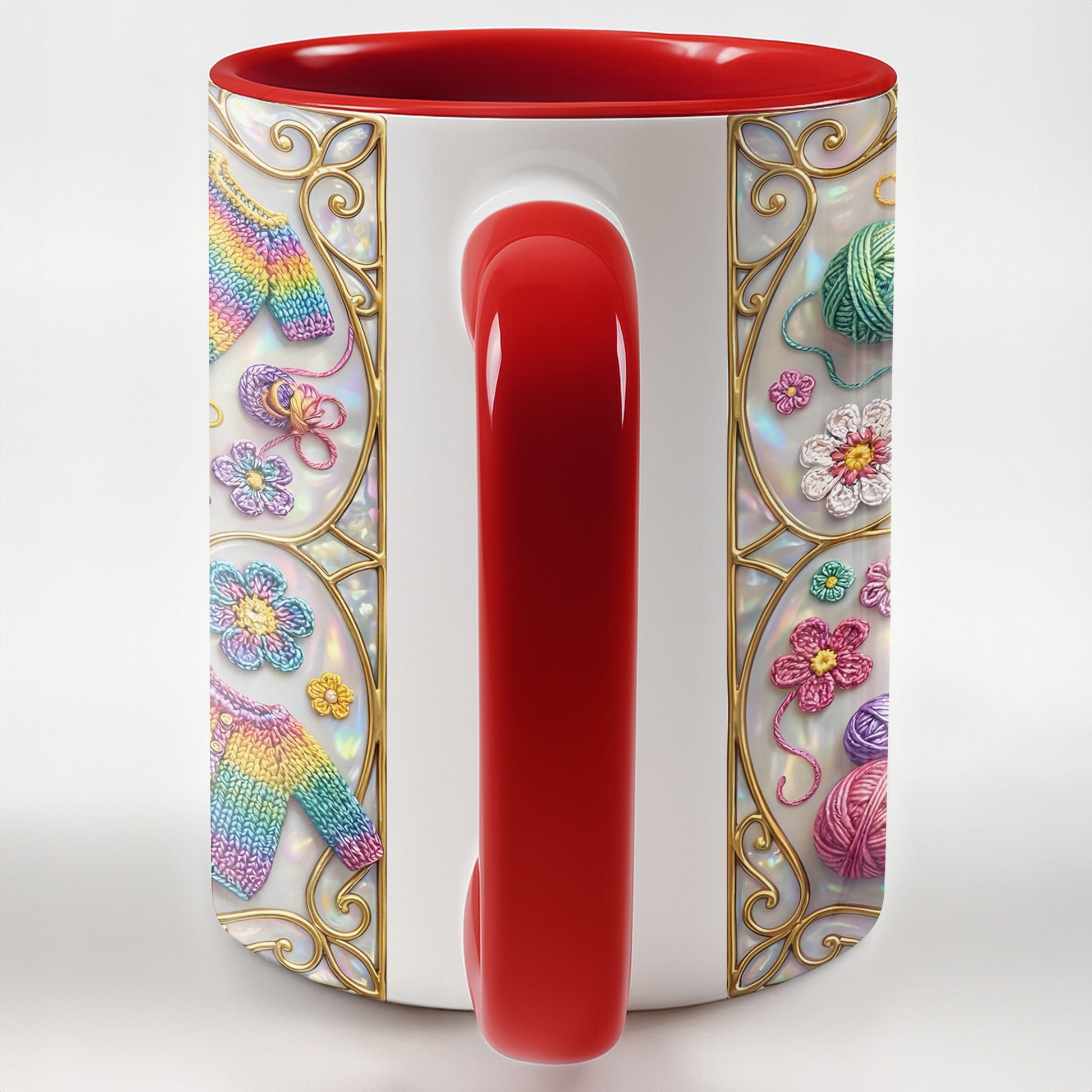 To [Recipient], Craft Your Own World With Yarn And Needles - Personalized Custom Accent Mug - HOB021_AMUG