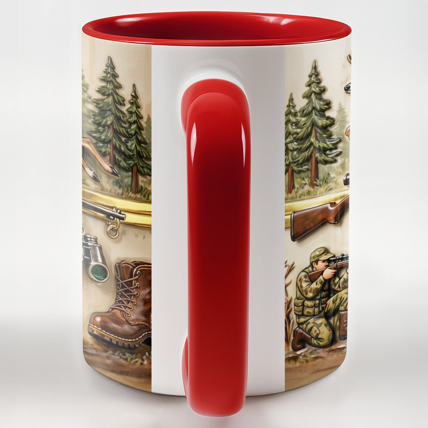 Capture The Thrill Of The Hunt With Deer And Rifle - Personalized Custom Accent Mug - HTG006_AMUG