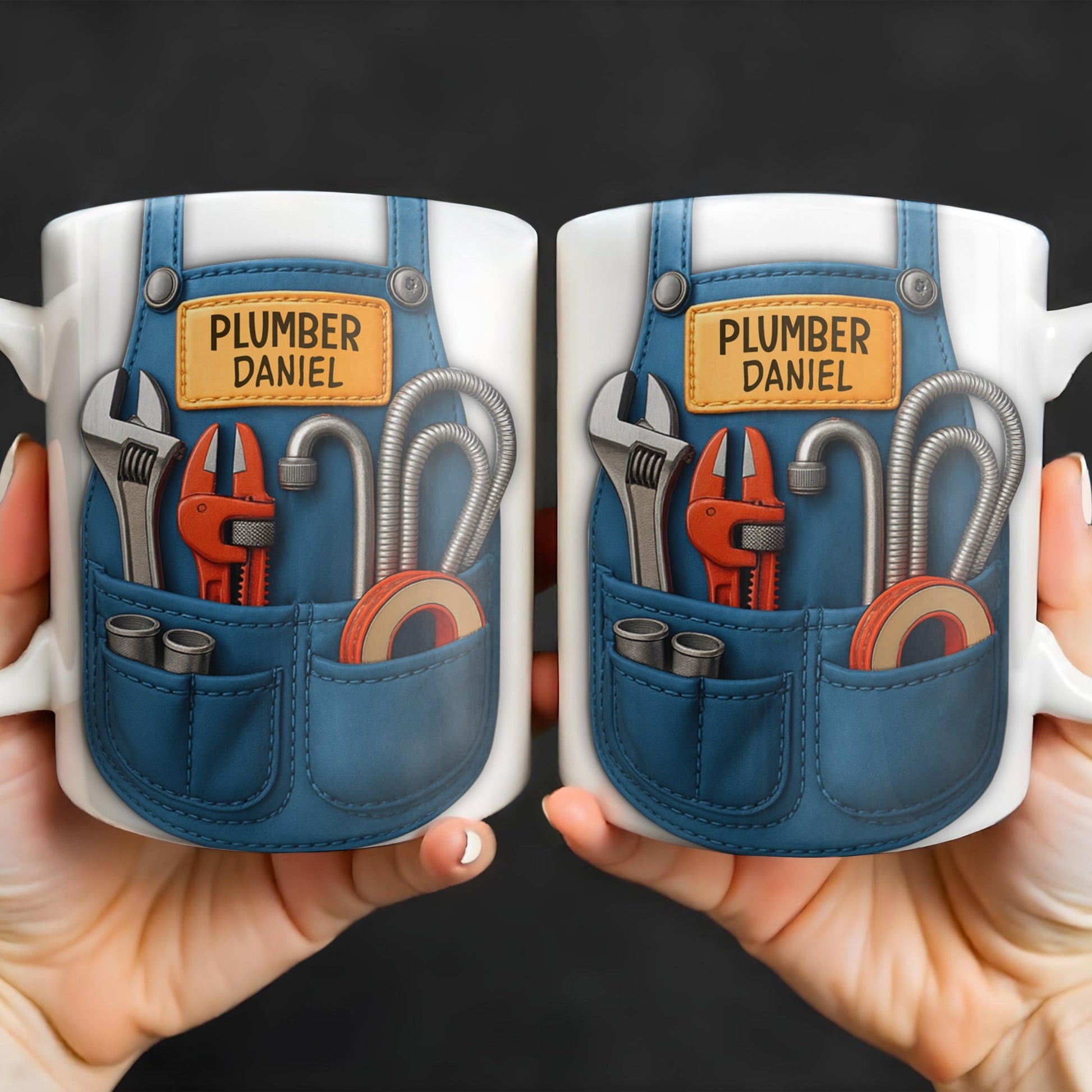 Vibrant Tool Belt Design - Personalized Custom Coffee Mug - JBS005_MG