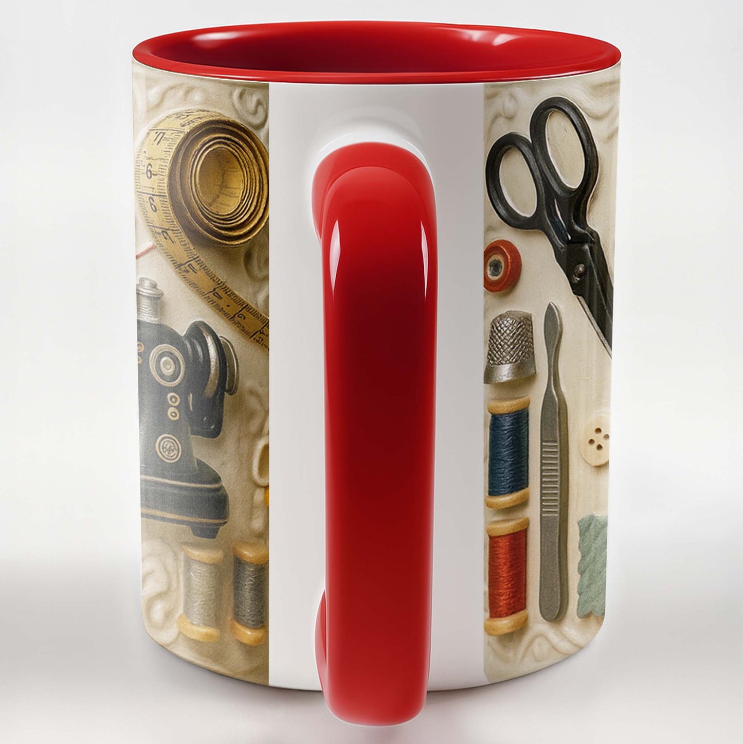 Perfect Gift For Creative Souls With Sewing Theme - Personalized Custom Accent Mug - JBS020_AMUG