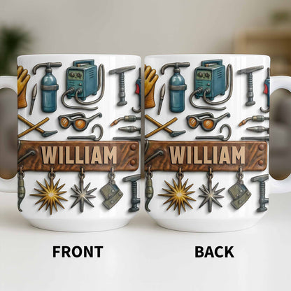 Celebrate Experience And Craftsmanship With Tools And Welding Equipment - Personalized Custom Coffee Mug - JBS082_MG