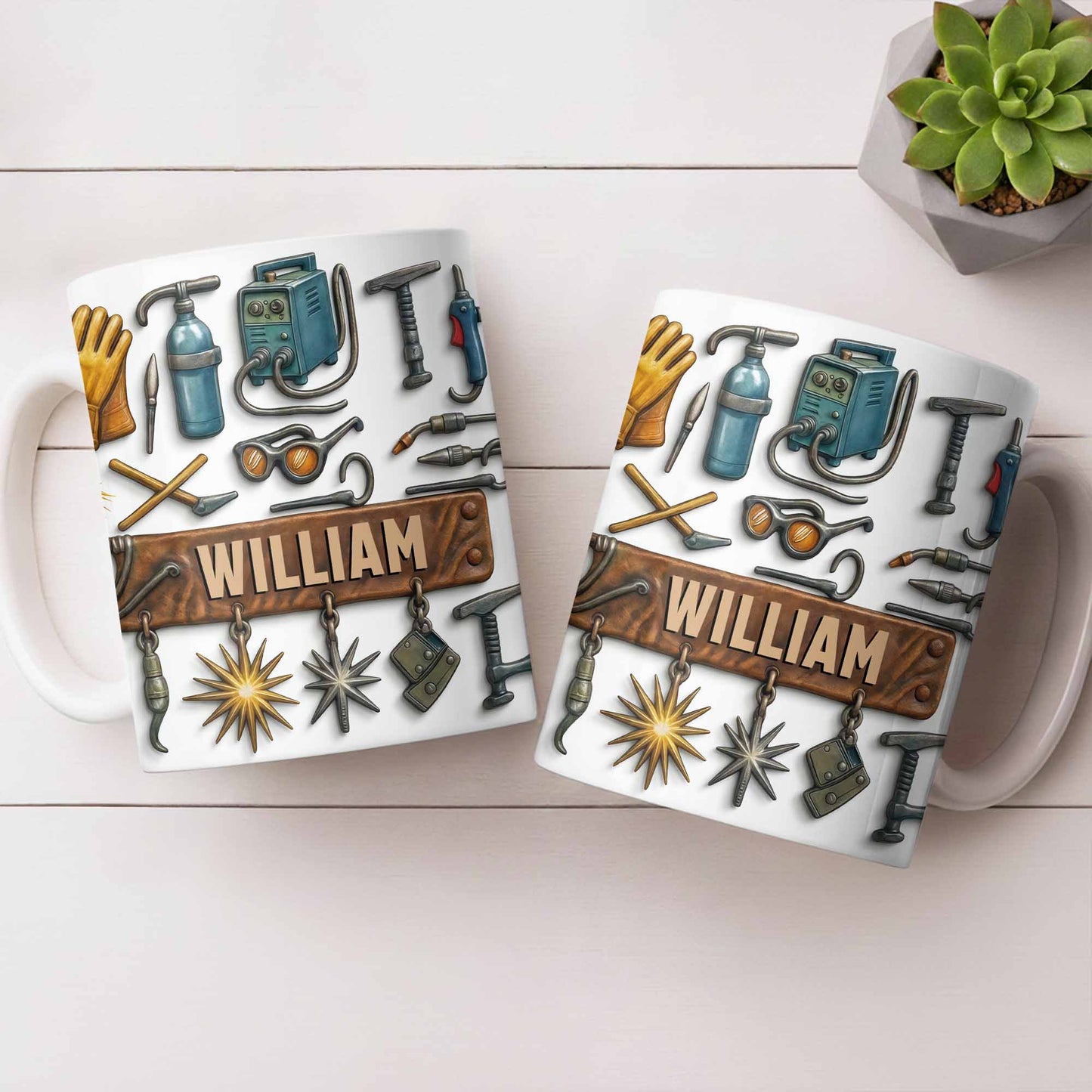 Celebrate Experience And Craftsmanship With Tools And Welding Equipment - Personalized Custom Coffee Mug - JBS082_MG