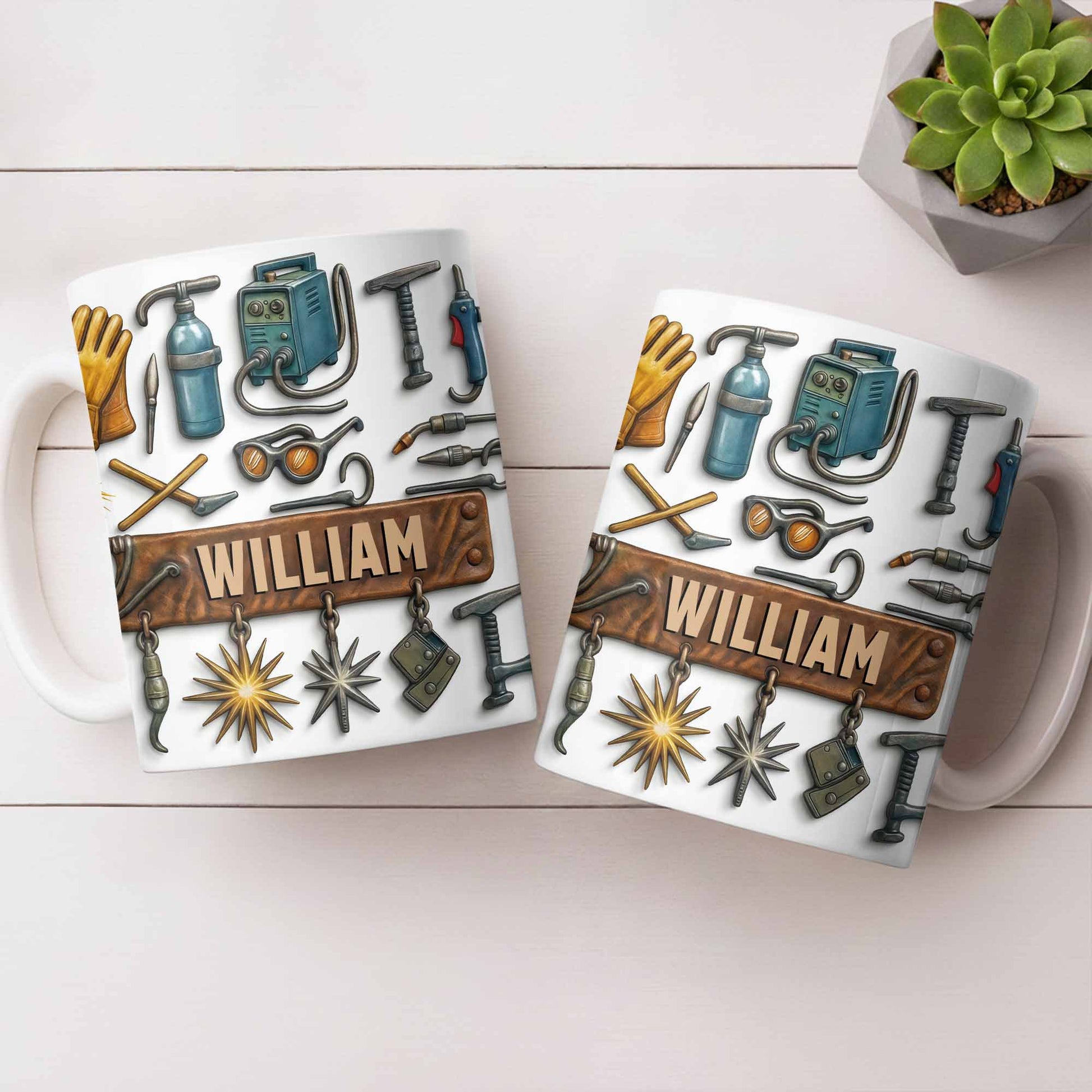 Celebrate Experience And Craftsmanship With Tools And Welding Equipment - Personalized Custom Coffee Mug - JBS082_MG