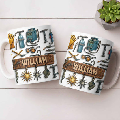Celebrate Experience And Craftsmanship With Tools And Welding Equipment - Personalized Custom Coffee Mug - JBS082_MG
