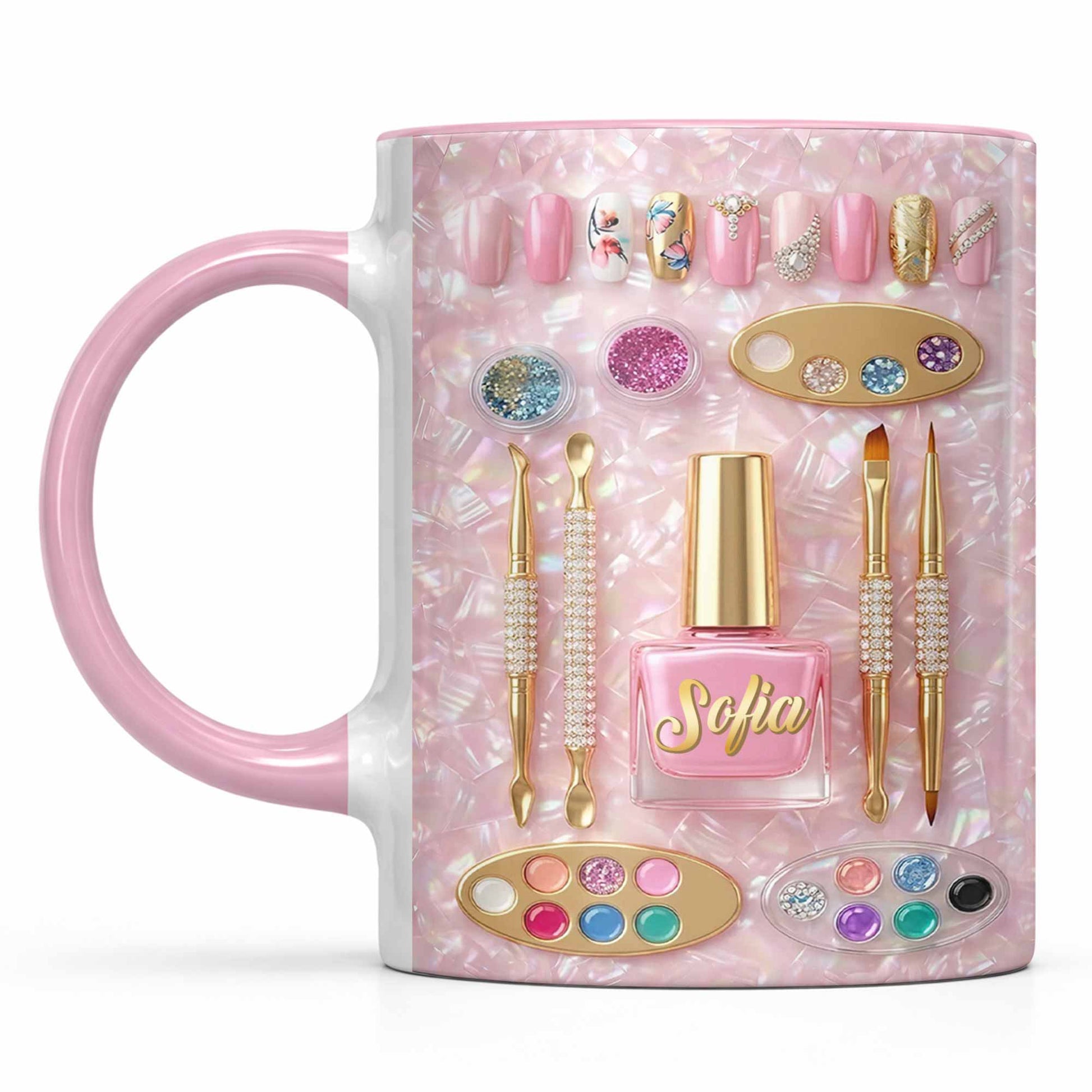 Stay Fabulous Manicure Set With Nail Polish And Beauty Tools - Personalized Custom Accent Mug - JBS130_AMUG
