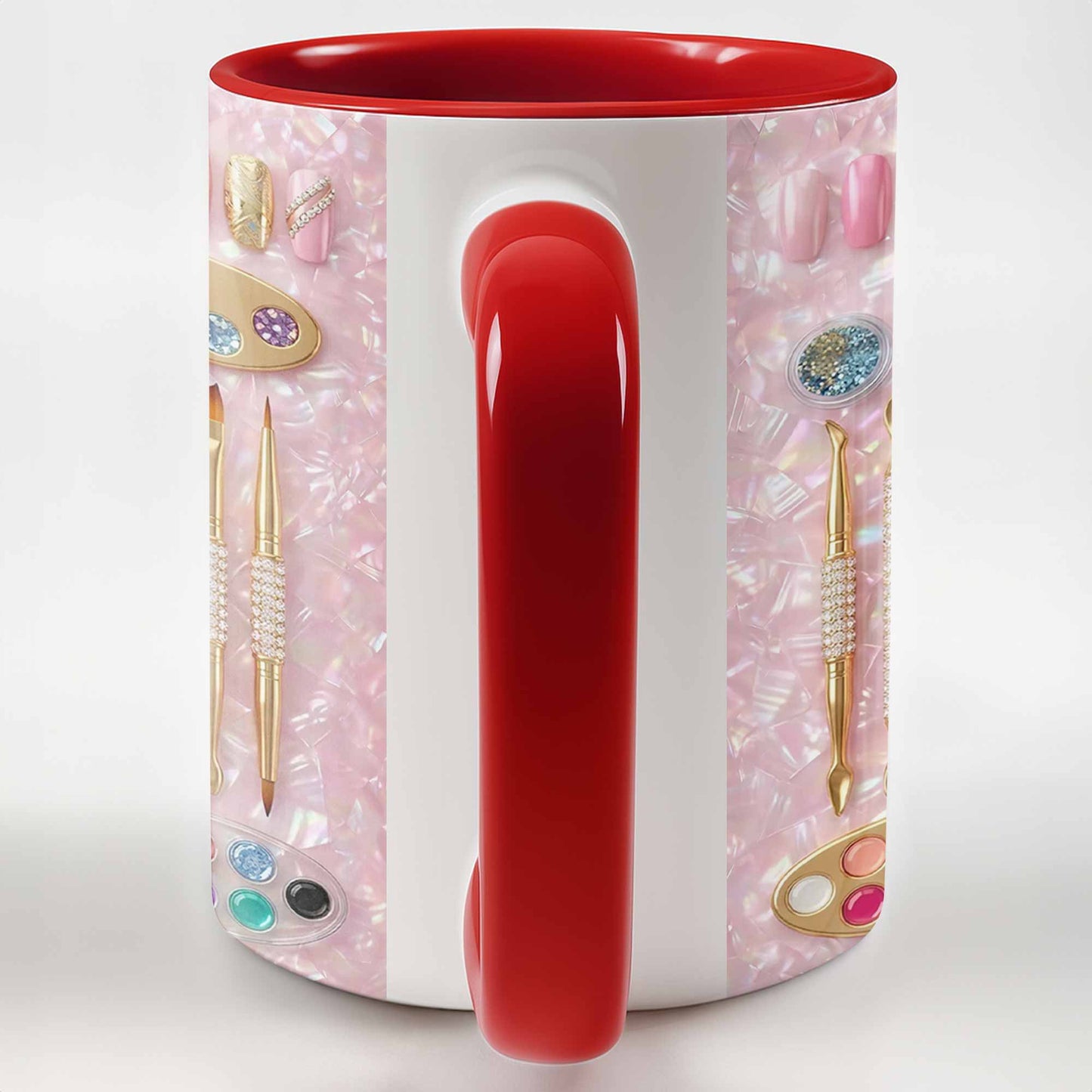 Stay Fabulous Manicure Set With Nail Polish And Beauty Tools - Personalized Custom Accent Mug - JBS130_AMUG