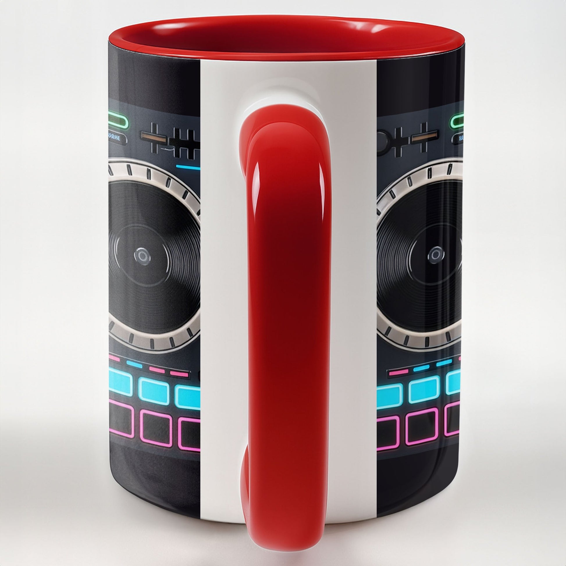Drop The Beat Personalized DJ Controller Mixer And Turntable - Personalized Custom Accent Mug - JBS137_AMUG