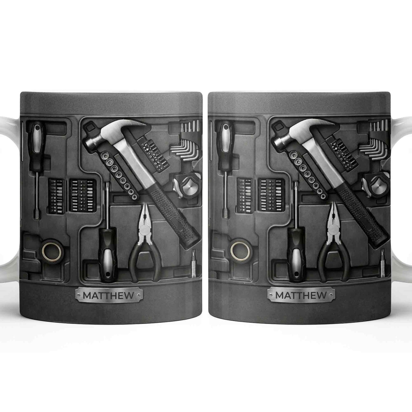 A Master At Work With Tool Kit Design - Personalized Custom Coffee Mug - JBS148_MG