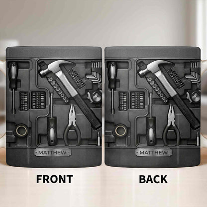 A Master At Work With Tool Kit Design - Personalized Custom Coffee Mug - JBS148_MG