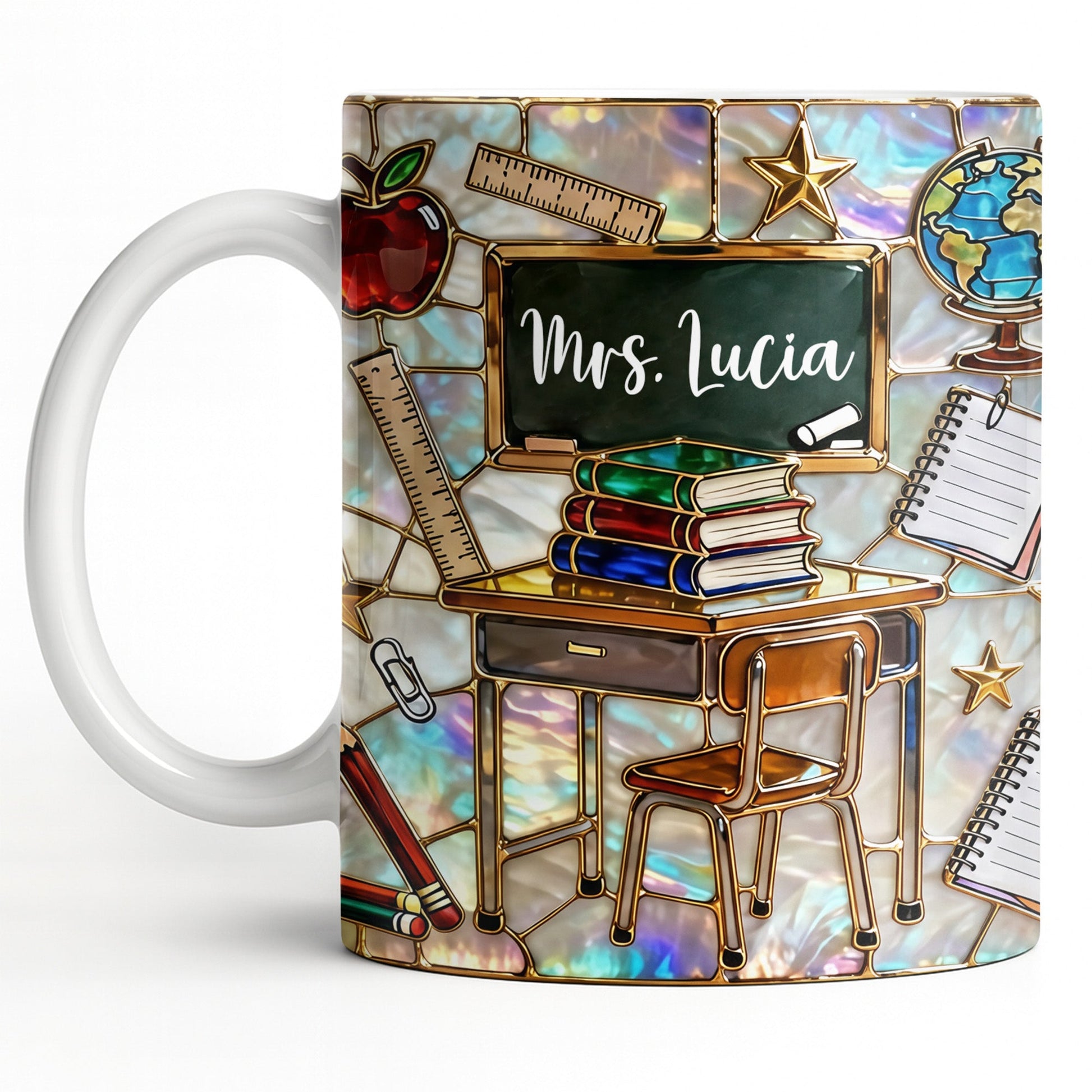 Celebrate Your Favorite Teacher With Classroom Essentials - Personalized Custom Coffee Mug - TEACH070_MG