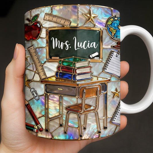 Celebrate Your Favorite Teacher With Classroom Essentials - Personalized Custom Coffee Mug - TEACH070_MG
