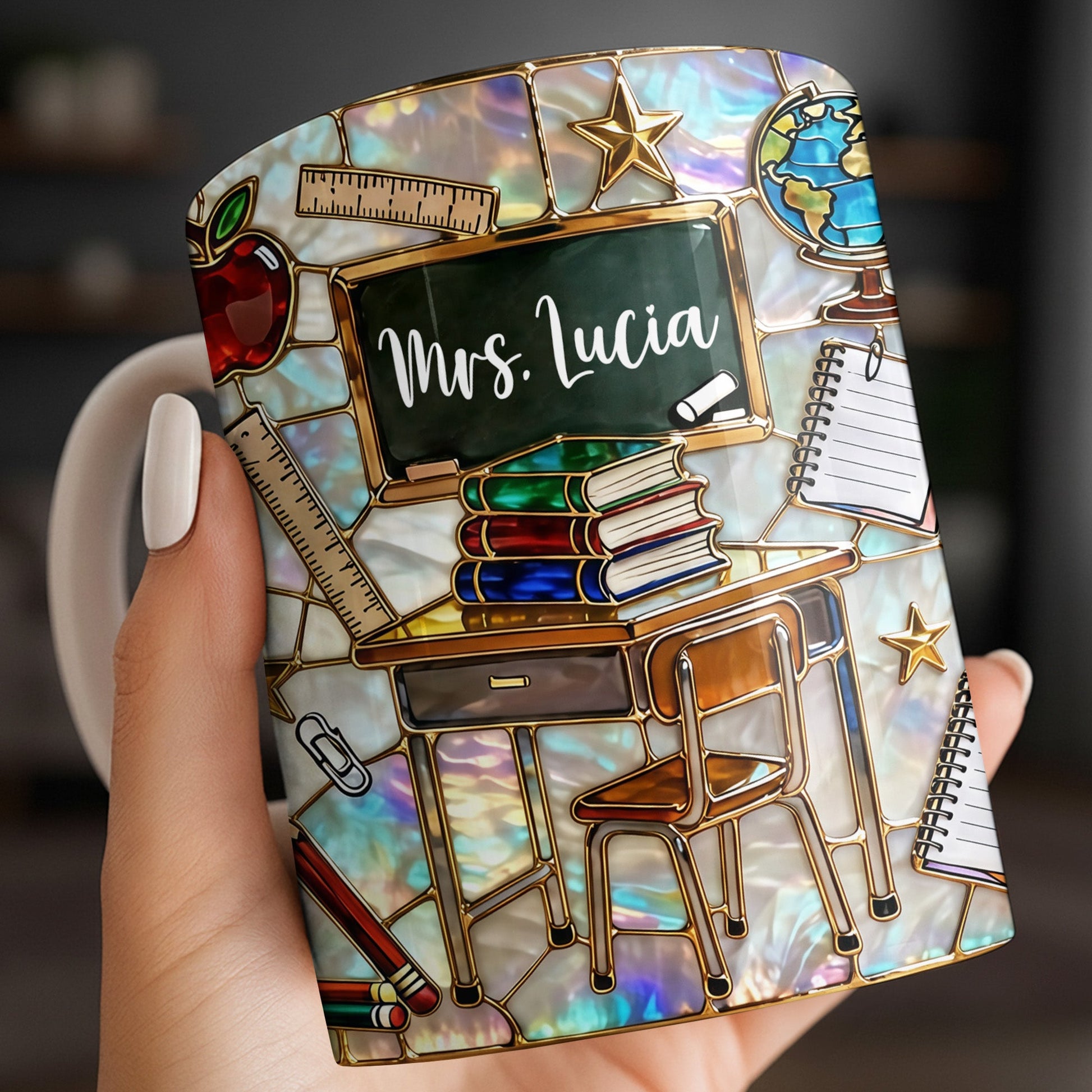 Celebrate Your Favorite Teacher With Classroom Essentials - Personalized Custom Coffee Mug - TEACH070_MG